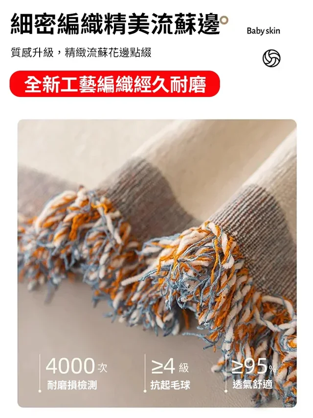 一片式鋪蓋，雙面可用，紋理細密順滑，不走線，自然垂順，無需打理，鋪設效果自然
